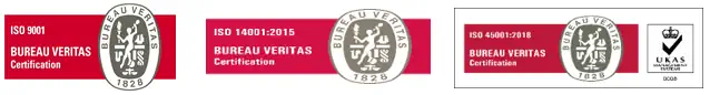 ISO 9001, ISO 14001, ISO 45001